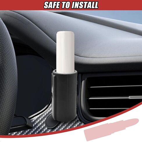 2PCS Car Lip Balm Holder ، Silicone Chapstick Holder No Melt Design ، Foright Balm Holder Aripsticks Ambsticks Case ، Decoration Aseshetic Car Assories for Women Interior (Black) in Kuwait