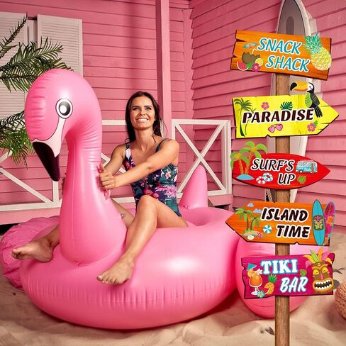 20 Pieces Pool Party Sign Hawaiian Luau Party Signs Tropical Summer Birthday Party Supplies Photo Props Backdrop Decoration Splish Splash Birthday Cutouts Beach Party Decor in Kuwait