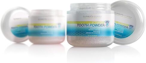 Garner's Garden Activated Tooth Powder 4 oz, Flouride Free, Remineralizes, Removes Plaque, Naturally Whitens, Deodorizes, Reduces Inflammation in Saudi Arabia