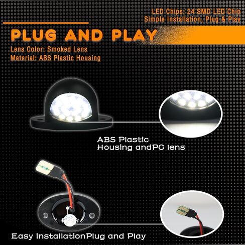 LED License Plate Light for Dodge Ram 1500 2500 3500 Pickup Truck,18 SMD Xenon White 6000K,for Led Rear Tag Lamp with Socket Wiring Harness Plug,2 PCS in Saudi Arabia