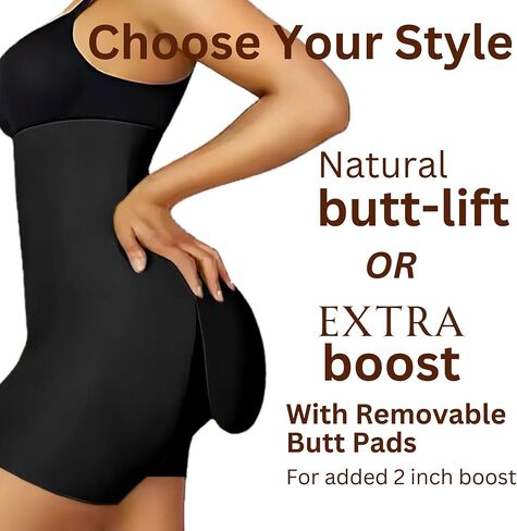 High-Waisted Shapewear Shorts – Anti-Roll Strips, Removable Butt Pads, Tummy Tucker – Seamless & Comfortable Fit in Saudi Arabia