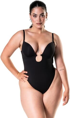 Plunge Shapewear Thong Bodysuit in Kuwait