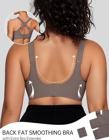 Oeak Womens Wireless Bras v Mesh Mestr Gray & Tummy Control Control Nude 3XL in Saudi Arabia