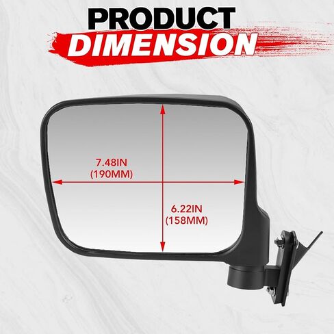 A & UTV Pro Side View View Home for Yamaha Wolverine RMAX2 1000 / RMAX4 1000 2021-2025 ، مرايا الرؤية الخلفية القابلة للطي القابلة للطي محدب للملحقات RMAX in Saudi Arabia