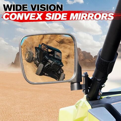 A & UTV Pro Side View View Home for Yamaha Wolverine RMAX2 1000 / RMAX4 1000 2021-2025 ، مرايا الرؤية الخلفية القابلة للطي القابلة للطي محدب للملحقات RMAX in Saudi Arabia