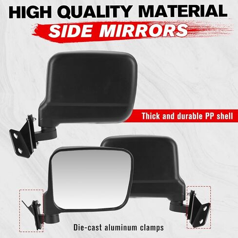 A & UTV Pro Side View View Home for Yamaha Wolverine RMAX2 1000 / RMAX4 1000 2021-2025 ، مرايا الرؤية الخلفية القابلة للطي القابلة للطي محدب للملحقات RMAX in Saudi Arabia