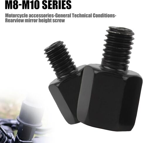 PowerMotor Rear Mirror Mount Adapter Screws,Motorcycle Rearview Mirrors Thread Diameter Converter M8 LH to M10 RH For Motorcycle ATV Scooter Pit Dirt Bike(4Pcs) in Saudi Arabia
