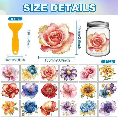 GLOBLELAND 18 Sheets 3.9x3.6inch Cactus Rub on Transfer Colorful Succulent Vase Home Decals Plant Flowers Cup Transfer Stickers for Furniture Vase Glass Art Crafts Decorations in Kuwait