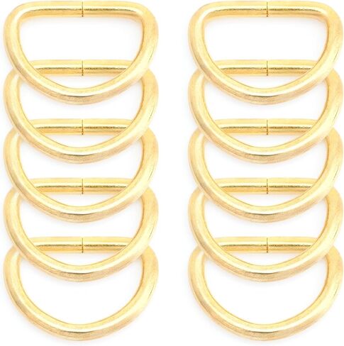 Craftmemore 100 Pack 3/4 Inch Metal D-Rings Noned Dee Ring For Bag Belt Lanyard DIY Craft (Silver) in Saudi Arabia