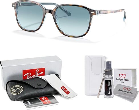 Ray-Ban Leonard RB2193 نظارة شمسية مربعة للرجال للنساء + حزمة مع مصمم Iwear مجموعة نظارات مجانية in Saudi Arabia