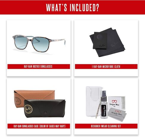 Ray-Ban Leonard RB2193 نظارة شمسية مربعة للرجال للنساء + حزمة مع مصمم Iwear مجموعة نظارات مجانية in Saudi Arabia