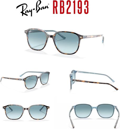 Ray-Ban Leonard RB2193 نظارة شمسية مربعة للرجال للنساء + حزمة مع مصمم Iwear مجموعة نظارات مجانية in Saudi Arabia