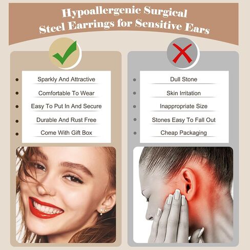 Surgical Steel Cartilage Earrings for Women Flat Back Earrings 14K Gold Daith Conch Tragus Helix Piercing Jewelry Studs Hoop Earring Set for Multiple Piercing in Kuwait