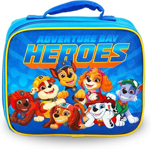 PAW PAW PATROL PARKING STET وحقيبة الغداء - حزمة مع حقيبة ظهر 16 بوصة ، صندوق غداء ، ملصقات ، زجاجة ماء ، المزيد | حقيبة مدرسة باو للبنين ، البنات ، الأطفال in Saudi Arabia