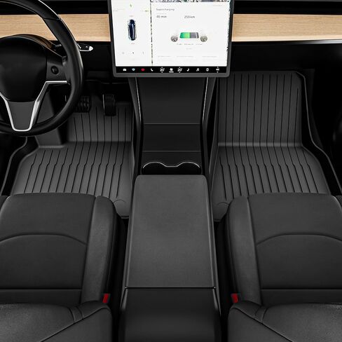 الحصير الأرضية Oedro تناسب 2025 2026 Tesla Model Y Juniper 5 مقعد ، طراز TPE جميع الأحوال الجوية Y Floor Packrest Mat & Front الخلفية الخلفية ذات الطبعات الكاملة TPE Liners Excessories in Saudi Arabia