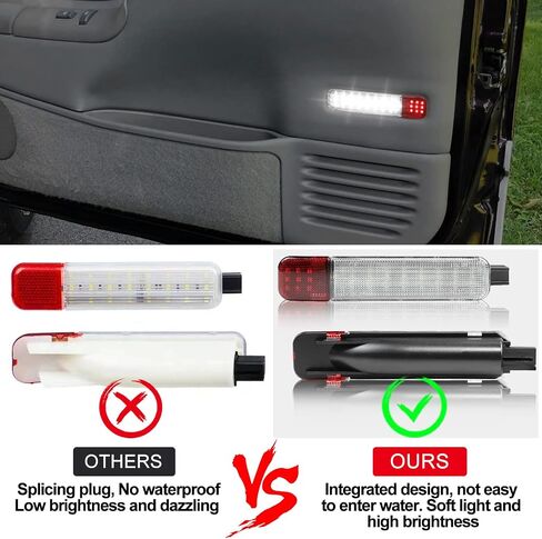 مصابيح LED الداخلية للأبواب ولوحة الباب وأضواء الكونسيرج مجموعة إضاءة زرقاء متوافقة مع سلسلة Chevy & GMC C/K بيك اب أفالانش تاهو ويوكون سوبربان ويوكون XL، DL2-FBA in Kuwait