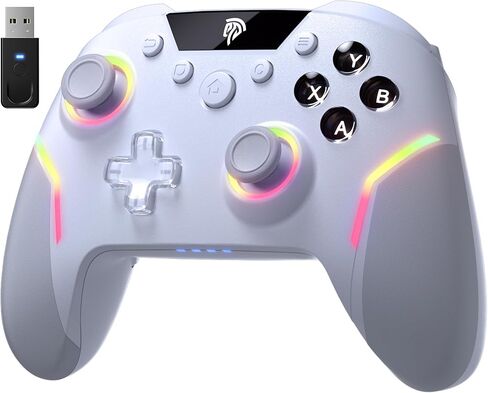 EasySMX X20 Game Controller - RGB Backlit, Dual Mechanical Triggers, 2-Stage Hall Stick, 1000Hz Polling Rate, 6-Axis Gyro on PC and Switch, Multi-Platform Compatible in Saudi Arabia