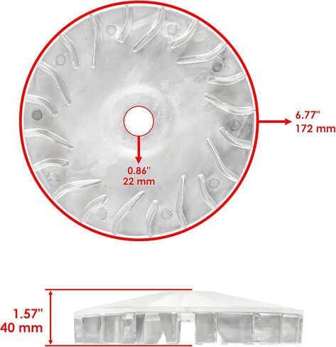 Caltric Clutch Primary Fixed Sheave Compatible with Yamaha Kodiak 450 4X4 Yfm450 Yfm 450 2000-2006 in Saudi Arabia