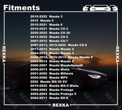 Rexka 30pcs Splash Shield Grille Grille Cover Cover Retainer Clip Clip Rivet Rivet لـ Mazda GD7A-50-EA1 GD7A50EA1 MAZDA 3 MAZDA 6 MAZDA 2 5 CX-3 CX-30 CX-5 CX-50 CX-7 CX-9 MPV MX-5 in Saudi Arabia