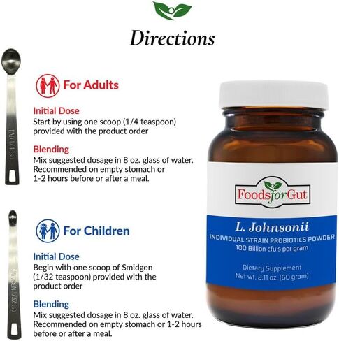 Lactobacillus Johnsonii Probiotic Powder 100 مليار CFU's | لا إضافات | الجهاز الهضمي والمناعة | فاعلية عالية | L. Johnsonii | 60 غراما (2.11 أوقية) in Saudi Arabia