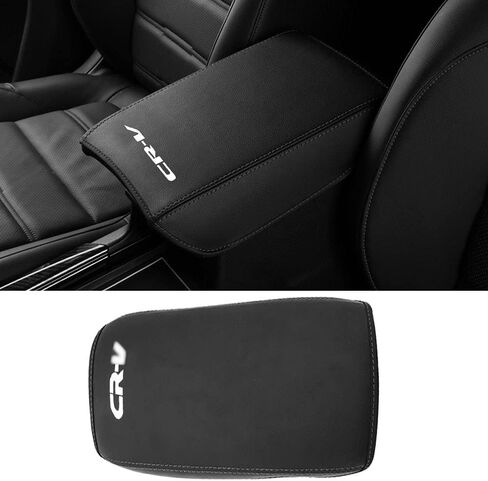 Lexley Recrest Box Cover Cover Center Console Pad Console Console Coverrack Arch-Scratch Leather Cournes For CRV CR-V 2017 2018 2019 2020 2021 2022-Black Stitches in Saudi Arabia