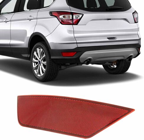 Rear Bumper Reflector Light For 2013 2014 2015 2016 2017 2018 2019 Ford Escape - CAPA Certified - Driver Side - Rear Reflector Light Lens Cover Replacement For CJ5Z15A449B in Saudi Arabia