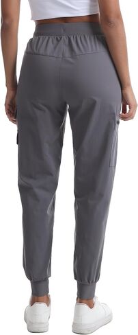 Women's Lightweight Hiking Joggers with Pockets - Water Resistant Cargo Pants for Outdoor Workouts Camping in Saudi Arabia