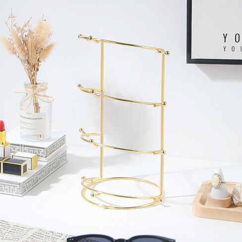 Byken 4 Tier Crown Holder,Tiara Organizer,.Golden Bridal Headdress Display Stand for Selling,Headband Ear Crown Storage Tower,Jewelry Holder for Girls Wedding Home Shop Store (Silver) in Kuwait