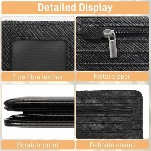 Teen Boys Wallet for Kids - Basketball Kids Wallet for Boys Leather Credit Id Card Cash Holder Rfid Blocking Zipper Cool Funny Wallets with Coin Pocket Id Window Bifold Sports Wallet for Boys Men in Saudi Arabia