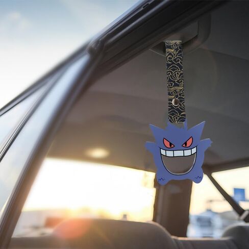 Q1-TECH, JDM Tsurikawa Ring Japanese Subway Train Bus Car Handle Cute Anime Cartoon Handle Hand Strap Rear Front Bumper Warning Rings Drift Charm Drift Car Accessory (Gen-GarJP-BKL) in Saudi Arabia