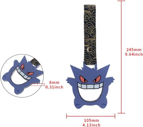 Q1-TECH, JDM Tsurikawa Ring Japanese Subway Train Bus Car Handle Cute Anime Cartoon Handle Hand Strap Rear Front Bumper Warning Rings Drift Charm Drift Car Accessory (Gen-GarJP-BKL) in Saudi Arabia