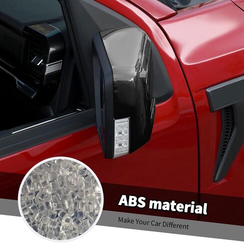 Jimen Fit for Ford F150 2021-2024, 2PCS Exterior Rearview Mirror Caps Cover (Black) in Saudi Arabia