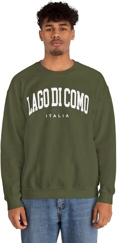 Lake Como Italy Adult Unisex Crewneck Sweatshirt in Saudi Arabia
