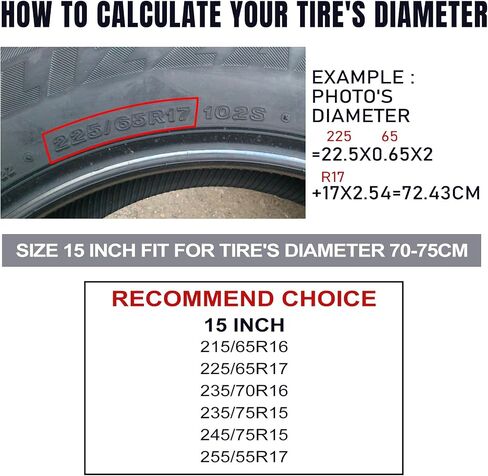 Spare Tire Cover, Wheel Cover with Bald Eagle American Flag PVC Leather Weatherproof Sun Protection Wheel Tire Cover Universal Fit for Jeep Trailers RV SUV Truck Camper Travel (15 Inch) in Saudi Arabia