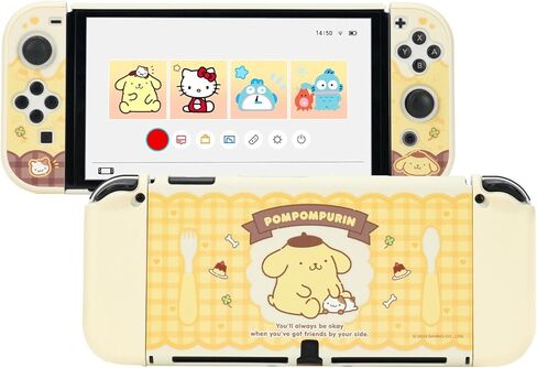 Protective Shell for Nintendo Switch,Kawaii Cartoon Dockable Case for Regular Switch,Anti-Scratch and Shock-Absorption Design Cover Skin - Pudding Dog in Kuwait