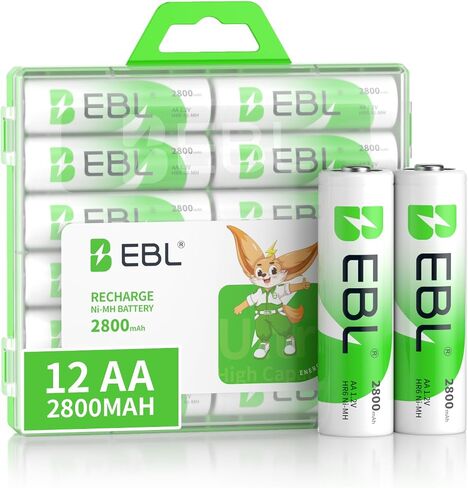 EBL Pack of 8 AA Batteries 2800mAh High Capacity Precharged Ni-MH AA Rechargeable Batteries in Saudi Arabia