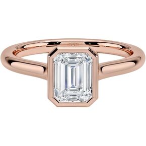 1-3 CT Emerald Bezel Moissanite Ring for Women in 925 Sterling Silver & 10k 14k 18k Solid Gold with Moissanite Engagement ring Christmas Gift for her in Saudi Arabia
