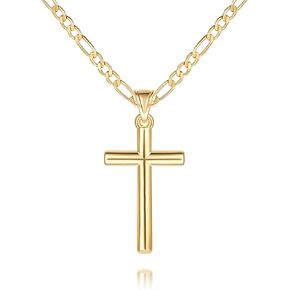 14K Gold Cross Necklaces for Women Cross Chain Necklace Cross Necklace for Women Hypoallergenic Gold Necklaces for Womens Gold Cross Pendant Faith Jewelry in Kuwait