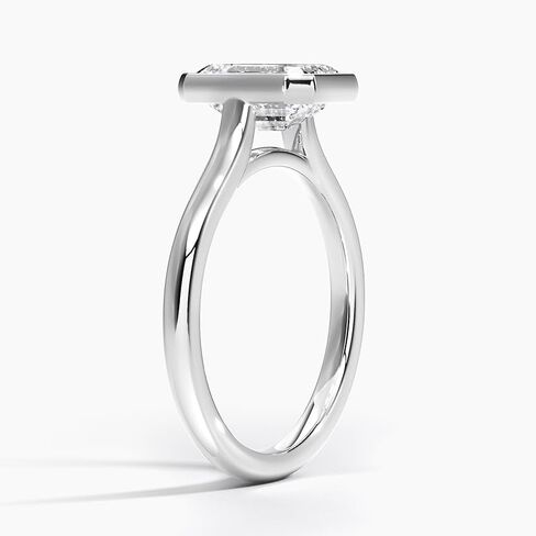 1-3 CT Emerald Bezel Moissanite Ring for Women in 925 Sterling Silver & 10k 14k 18k Solid Gold with Moissanite Engagement ring Christmas Gift for her in Saudi Arabia