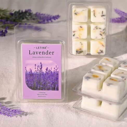 LETINE Wax Melts 10oz(4 Pack), Vanilla Scented Wax Melts, 100% Soy Wax Melts Wax Cubes with All- Natural Strong & Non Toxic Essential Oil for Warmer, Gifts Set for Home Fragrance/Spa/Seasonal Scents in Kuwait