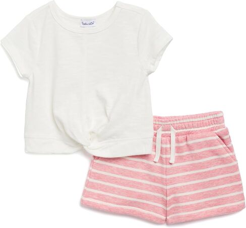 Splendid Girls Boardwalk Stripe Short-sleeve Top and Short Set in Saudi Arabia