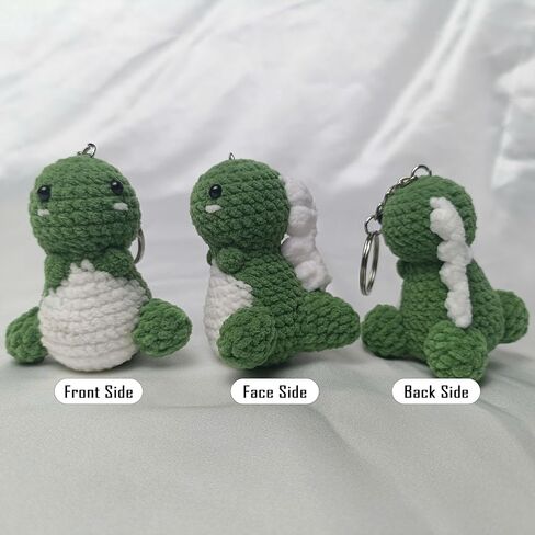 Dinosaur Plush Keychain Cute, Kniting Wool Handmade Charms, Gift for Bag Charm in Saudi Arabia