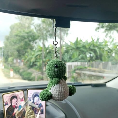 Dinosaur Plush Keychain Cute, Kniting Wool Handmade Charms, Gift for Bag Charm in Saudi Arabia