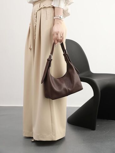 NIUEIMEE ZHOU Hobo Bags for Women Soft Vegan Leather Crescent Shoulder Handbag Slouchy Tote Crossbody Purses in Kuwait