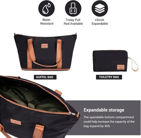 Travelhouse 4 Piece Luggage Sets with Spinner Wheels, Hardshell ABS 6 peice Suitcase Set with Tsa Lock, Lightweight Hardside Travel Suitcases with Waterproof Duffle Bag for Men Women (BLACK) in Saudi Arabia