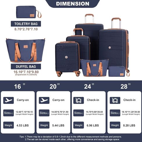 Travelhouse 4 Piece Luggage Sets with Spinner Wheels, Hardshell ABS 6 peice Suitcase Set with Tsa Lock, Lightweight Hardside Travel Suitcases with Waterproof Duffle Bag for Men Women (BLACK) in Saudi Arabia