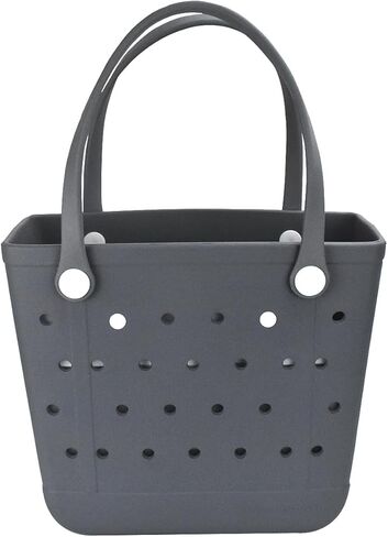 Medium Beach Bag, Waterproof Rubber Beach Bag, Washable Open Tote Bag Durable Tote Travel Bags for Outdoor Sport in Saudi Arabia