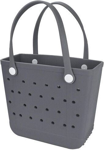 Medium Beach Bag, Waterproof Rubber Beach Bag, Washable Open Tote Bag Durable Tote Travel Bags for Outdoor Sport in Saudi Arabia