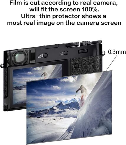 واقي شاشة Rieibi لكاميرا Fujifilm GFX100S II/GFX100/GFX100S/GFX50S II، زجاج LCD Flim+PET Top Flim GFX100S II/GFX100/GFX100S/GFX50S II كاميرا رقمية بدون مرآة 0.25 مم فائقة الوضوح 9H مضادة للخدش - 3 عبوات in Kuwait