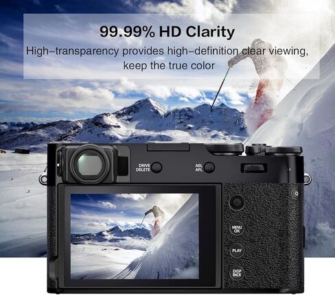 واقي شاشة Rieibi لكاميرا Fujifilm GFX100S II/GFX100/GFX100S/GFX50S II، زجاج LCD Flim+PET Top Flim GFX100S II/GFX100/GFX100S/GFX50S II كاميرا رقمية بدون مرآة 0.25 مم فائقة الوضوح 9H مضادة للخدش - 3 عبوات in Kuwait